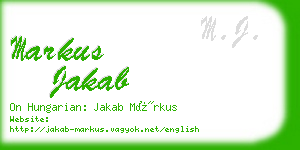 markus jakab business card